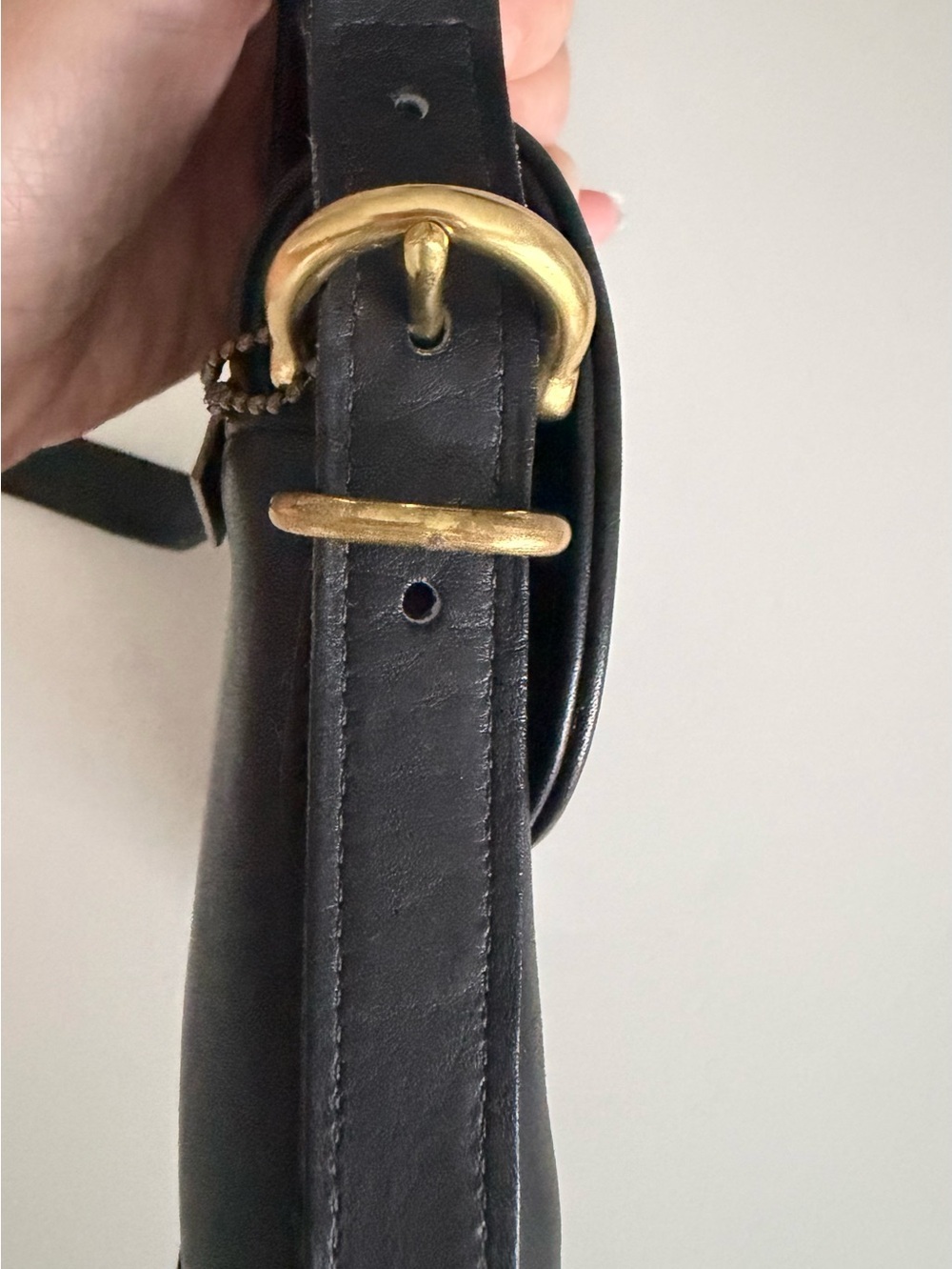 Vintage Coach  Equestrian  Flap Black Leather Crossbody Bag - Picture 5 of 16